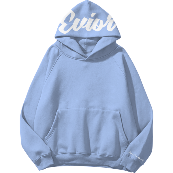 Puff Print Hoodie - Light Blue