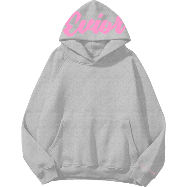 Puff Print Hoodie - Pink Mist