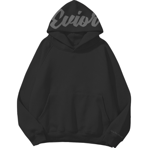 Puff Print Hoodie - Black