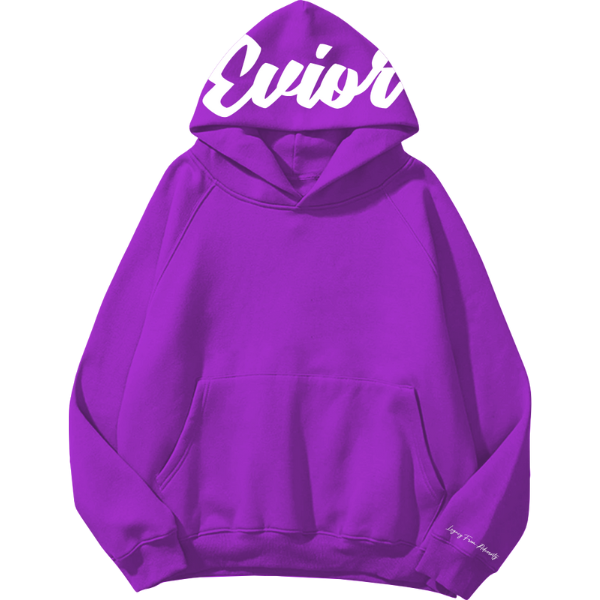 Puff Print Hoodie - Purple