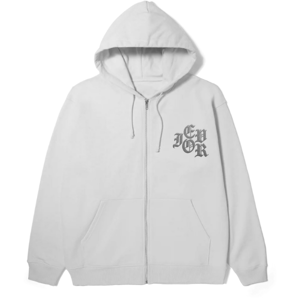 Classic Zip Up Hoodie - White