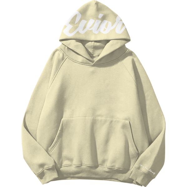 Puff Print Hoodie - Beige