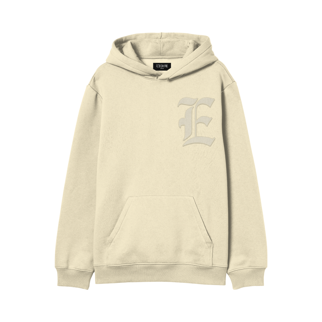 E Hoodie - Beige