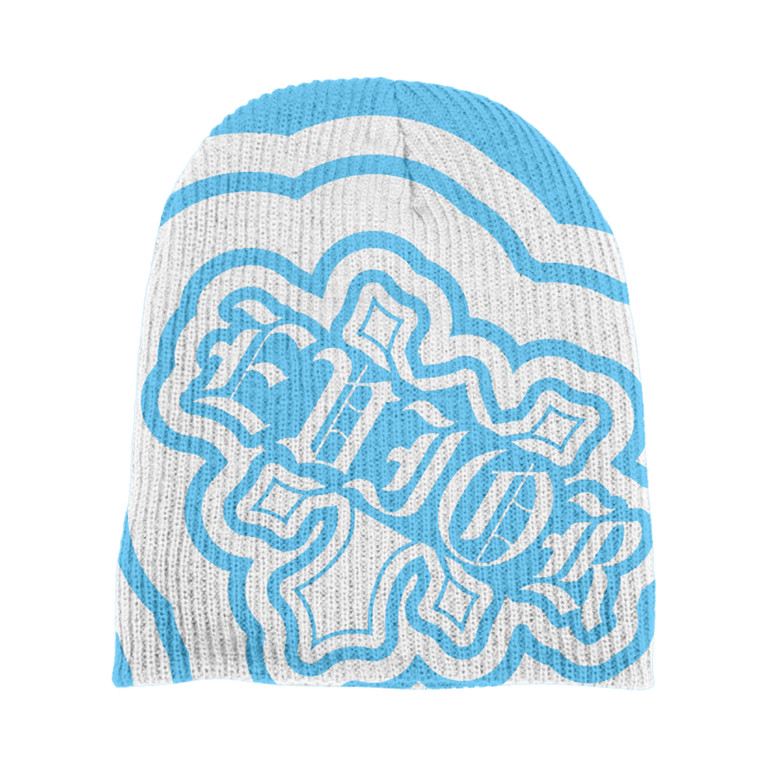 Cross Beanie - Blue