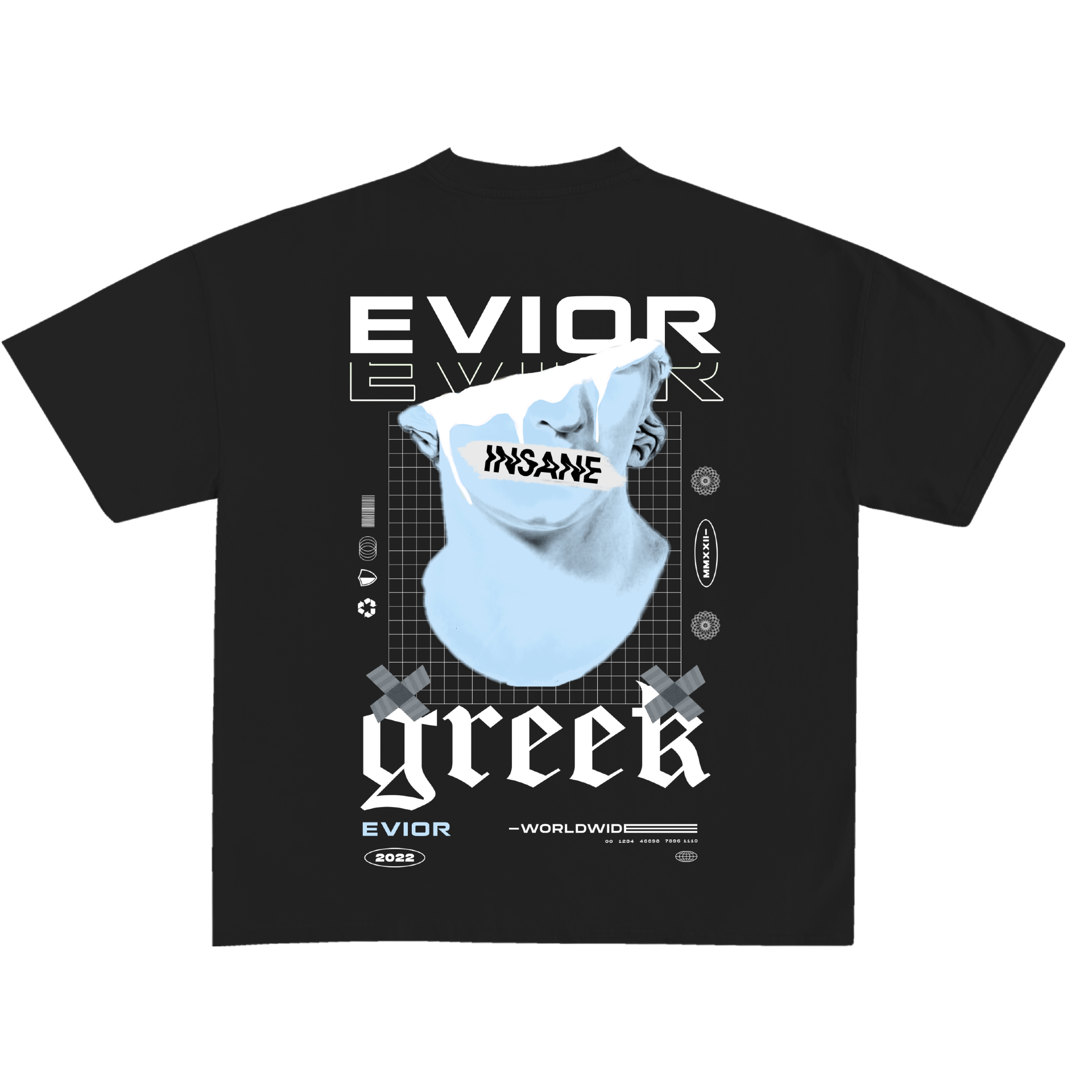 Blue Greek Figure T-Shirt