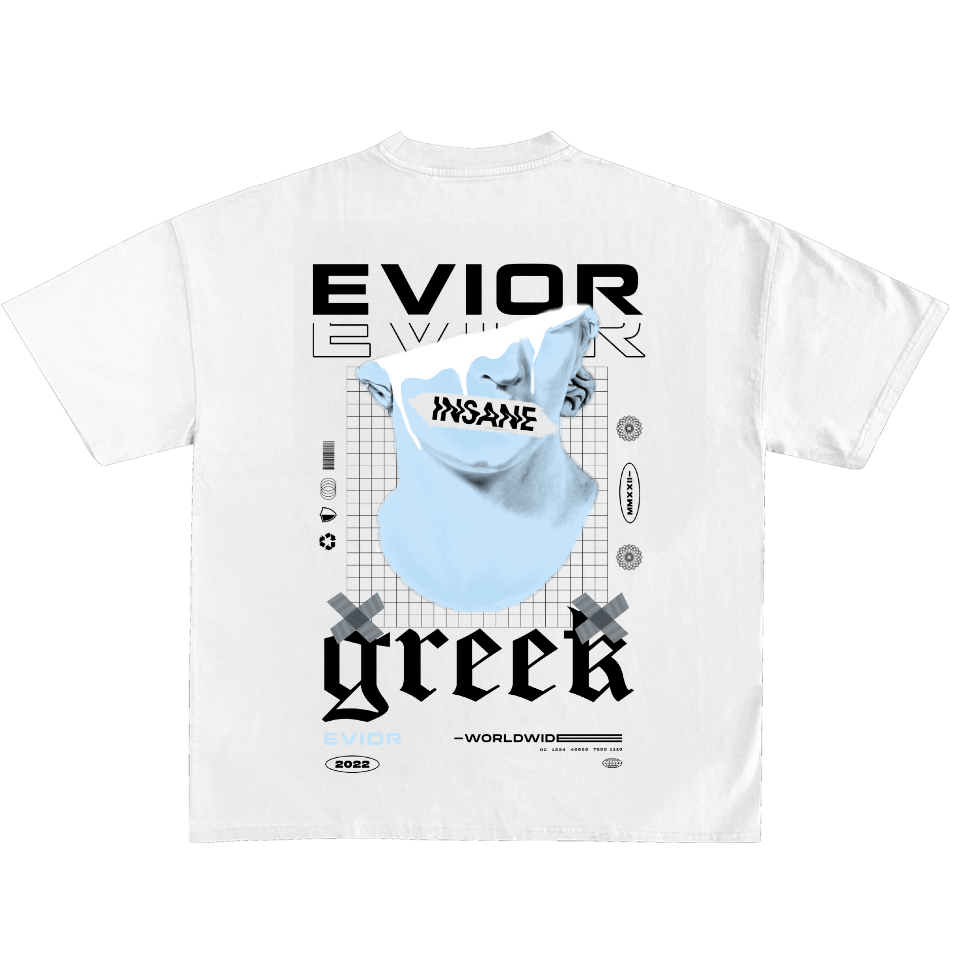 Blue Greek Figure T-Shirt