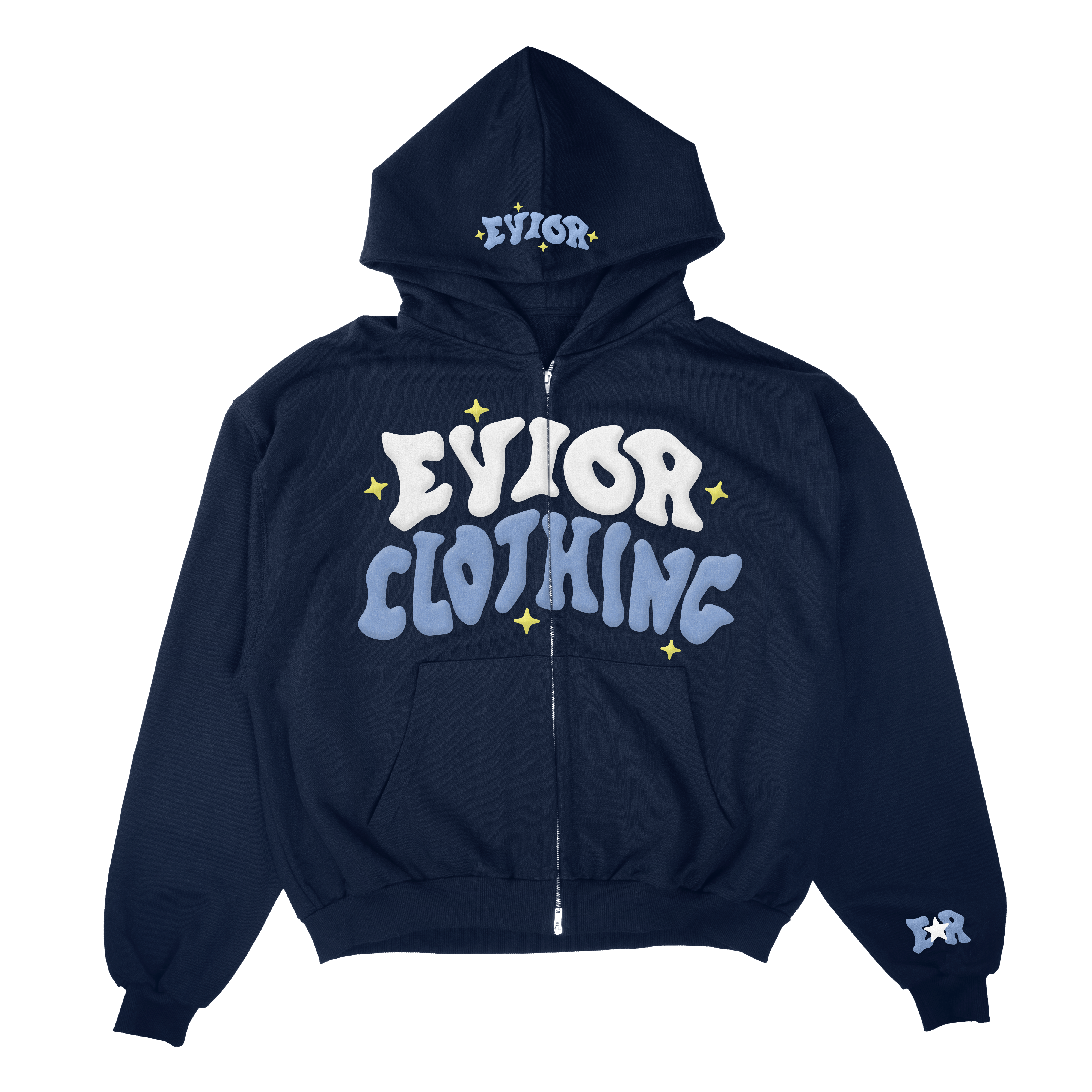 Blue Puffer Zip-Up Hoodie: Embrace Comfort and Style