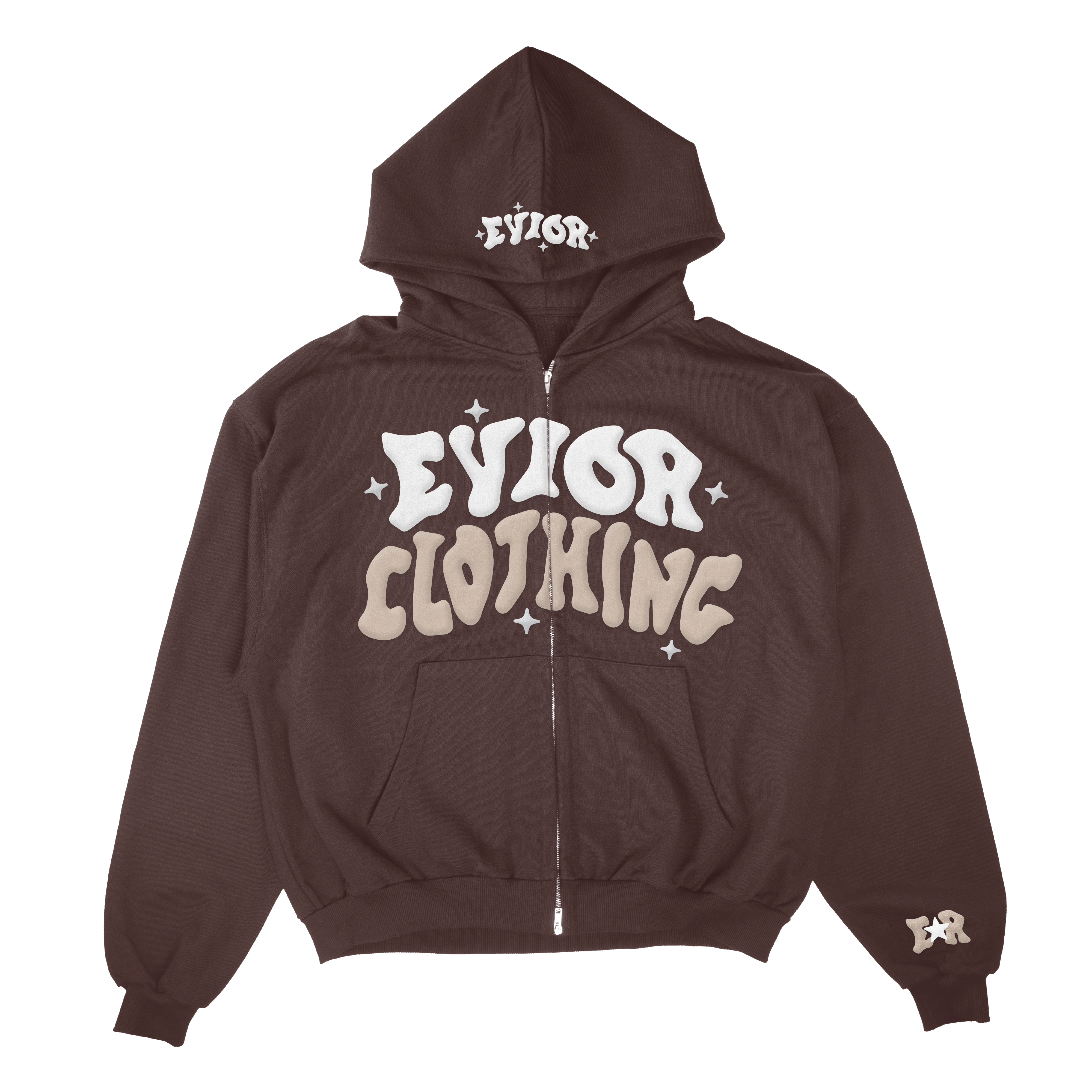 Brown Puffer Zip-Up Hoodie: Stay Cozy in Style